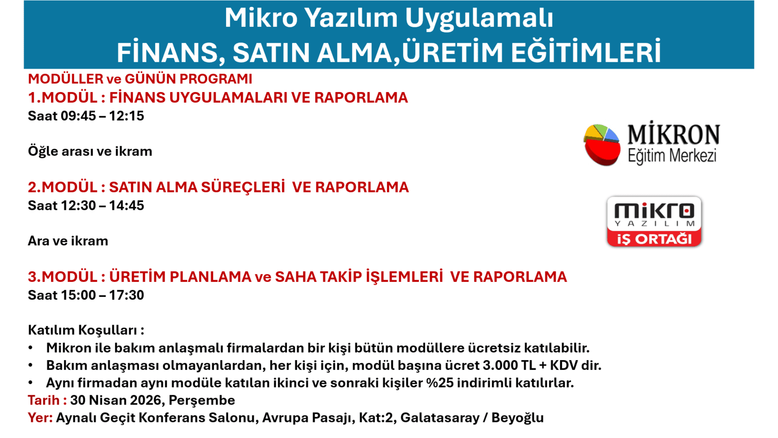 MİKRO YAZILIM UYGULAMALI - ÜRETİM YONETİMİ - MAYIS 2025