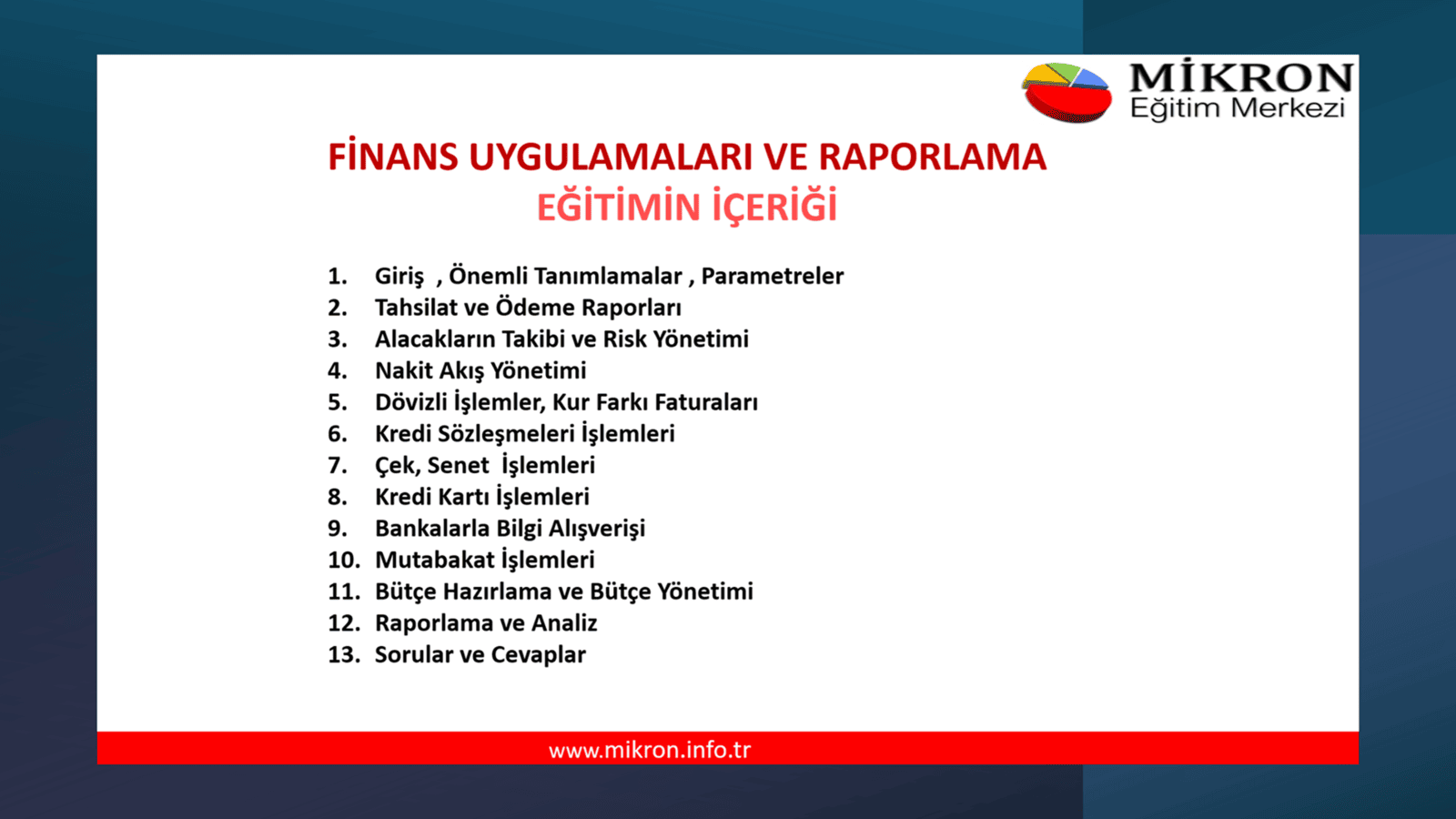 MİKRO YAZILIM UYGULAMALI - ÜRETİM YONETİMİ - MAYIS 2025