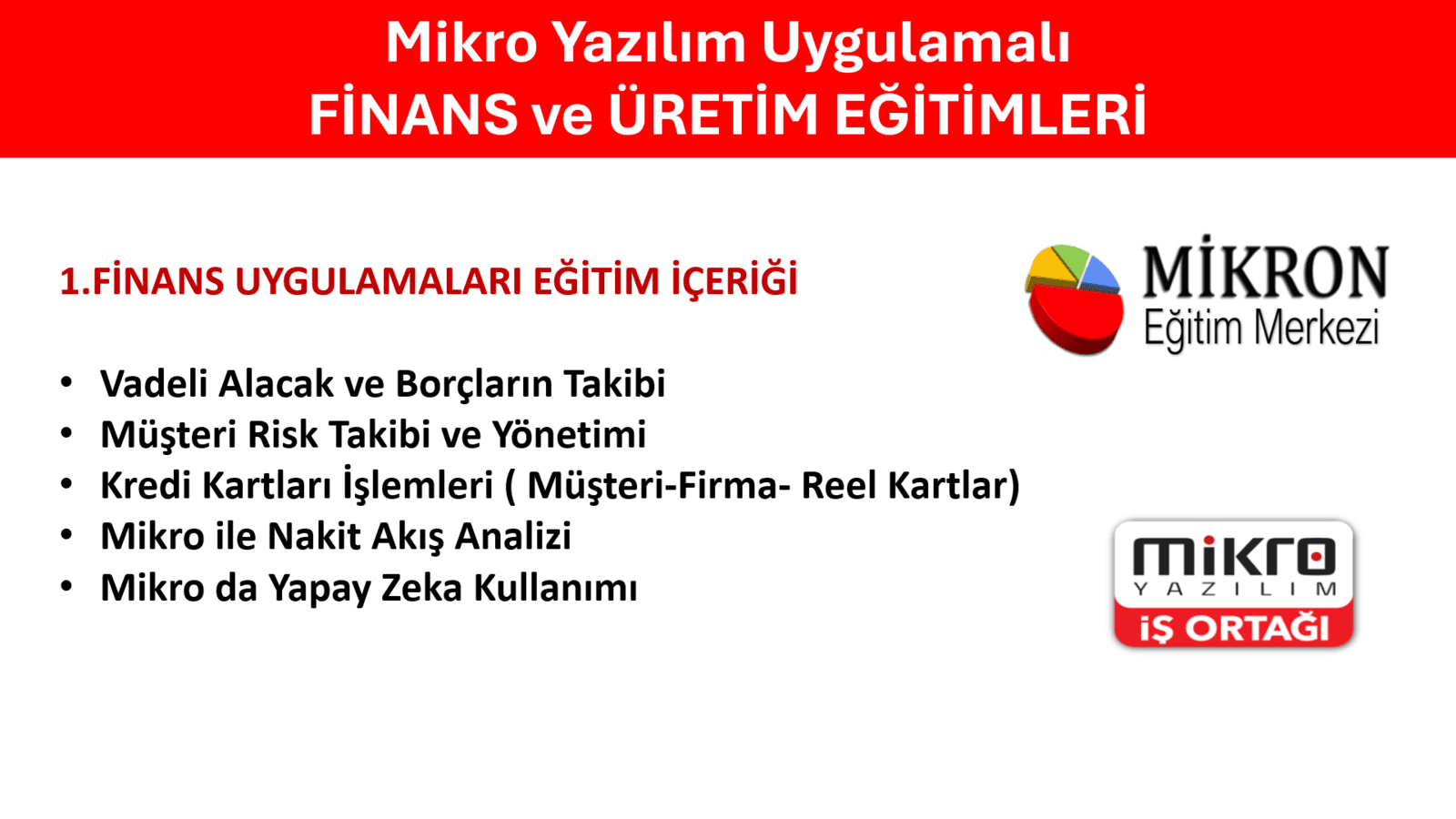 MİKRO YAZILIM UYGULAMALI - ÜRETİM YONETİMİ - MAYIS 2025
