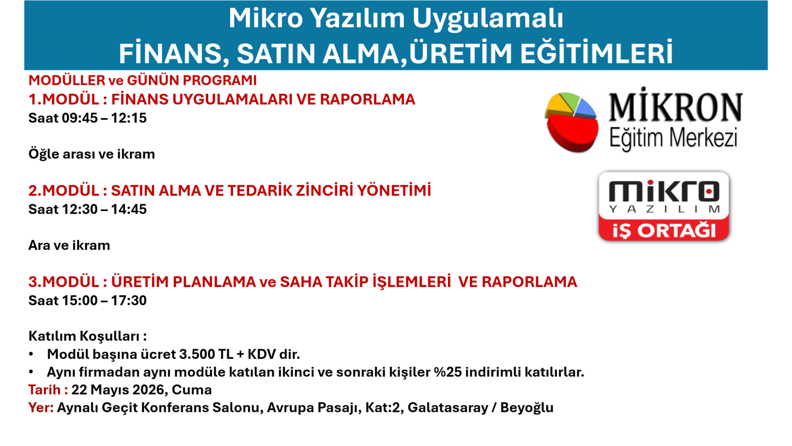 MİKRO YAZILIM UYGULAMALI - ÜRETİM YONETİMİ - MAYIS 2025